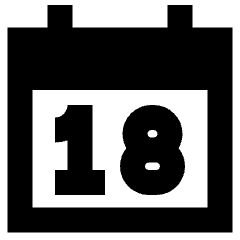 Date 18 Calendar Icon from Sharp Remix Set