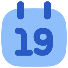 Date 19 Calendar Icon from Flex Flat Set