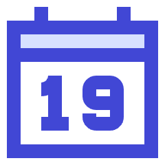 Date 19 Calendar Icon from Sharp Duo Set