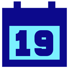 Date 19 Calendar Icon from Sharp Pop Set