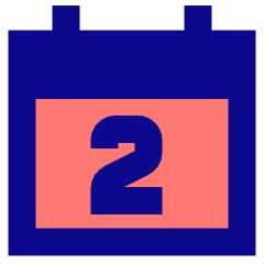 Date 2 Calendar Icon from Sharp Pop Set