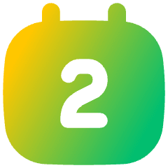Date 2 Calendar Icon from Flex Gradient Set