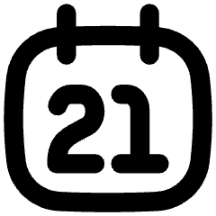 Date 21 Calendar Icon from Flex Remix Set