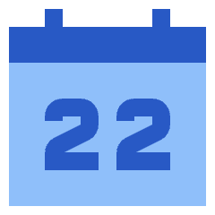 Date 22 Calendar Icon from Sharp Flat Set