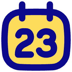 Date 23 Calendar Icon from Flex Pop Set