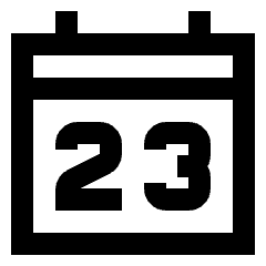 Date 23 Calendar Icon from Sharp Line Set