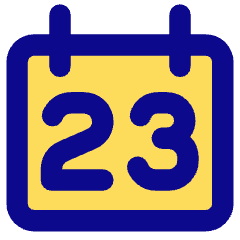 Date 23 Calendar Icon from Core Pop Set