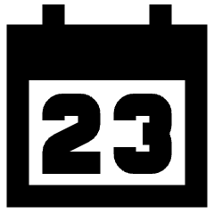 Date 23 Calendar Icon from Sharp Remix Set