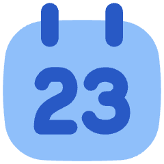Date 23 Calendar Icon from Flex Flat Set