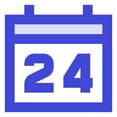 Date 24 Calendar Icon from Sharp Duo Set
