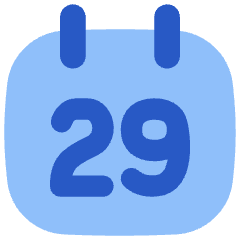 Date 29 Calendar Icon from Flex Flat Set