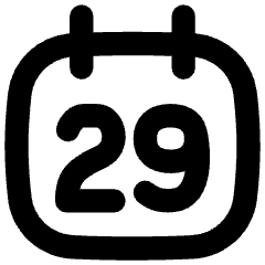 Date 29 Calendar Icon from Flex Remix Set
