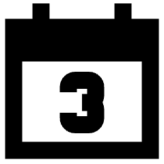 Date 3 Calendar Icon from Sharp Remix Set