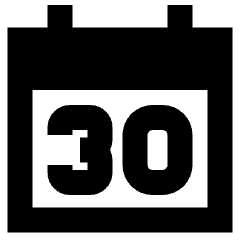 Date 30 Calendar Icon from Sharp Remix Set