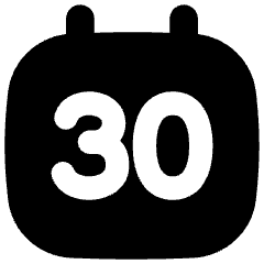Date 31 Calendar Icon from Flex Solid Set