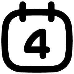 Date 4 Calendar Icon from Flex Remix Set