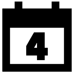 Date 4 Calendar Icon from Sharp Remix Set