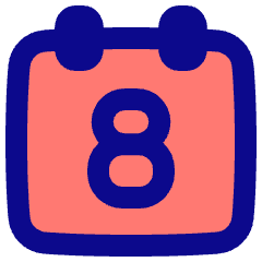 Date 8 Calendar Icon from Plump Pop Set