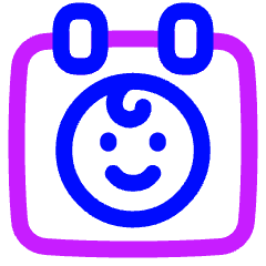 Date Of Birth Calendar 3 Icon from Plump Neon Set