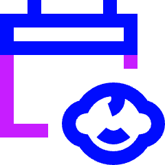 Date Of Birth Calendar 3 Icon from Sharp Neon Set