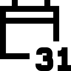 Monthly Calendar Icon from Sharp Line Set