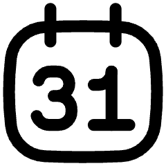 Monthly Calendar Icon from Flex Line Set