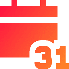 Monthly Calendar Icon from Sharp Gradient Set