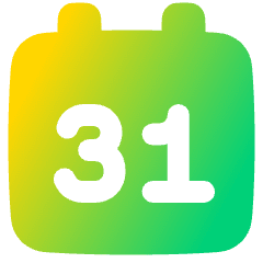 Monthly Calendar Icon from Plump Gradient Set