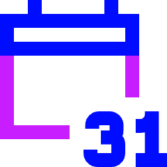 Monthly Calendar Icon from Sharp Neon Set