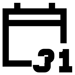 Monthly Calendar Icon from Sharp Line Set