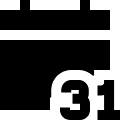Monthly Calendar Icon from Sharp Solid Set