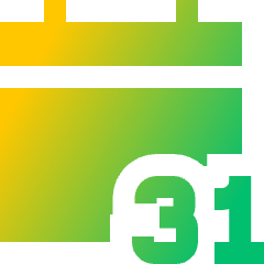 Monthly Calendar Icon from Sharp Gradient Set