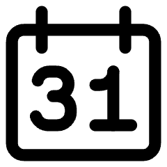 Monthly Calendar Icon from Core Line Set