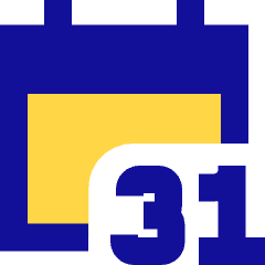 Monthly Calendar Icon from Sharp Pop Set