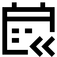 Past Event Previous Icon from Sharp Line Set