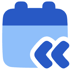 Past Event Previous Icon from Plump Flat Set