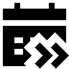 Upcoming Event Next Icon from Sharp Solid Set