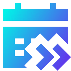 Upcoming Event Next Icon from Sharp Gradient Set