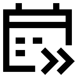 Upcoming Event Next Icon from Sharp Line Set