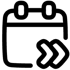 Upcoming Event Next Icon from Plump Line Set