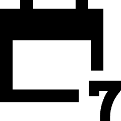 Weekly Calendar Icon from Sharp Remix Set