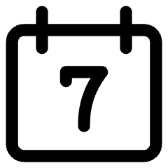 Weekly Calendar Icon from Core Line Set