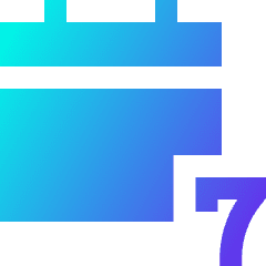 Weekly Calendar Icon from Sharp Gradient Set
