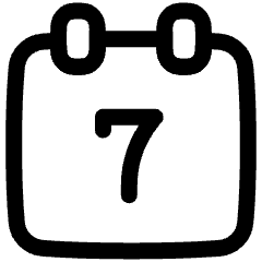 Weekly Calendar Icon from Plump Line Set