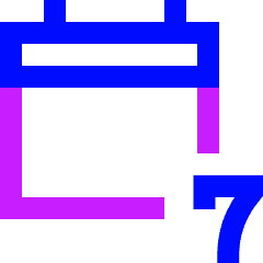 Weekly Calendar Icon from Sharp Neon Set