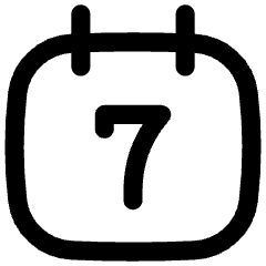 Weekly Calendar Icon from Flex Line Set
