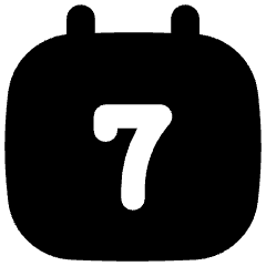 Weekly Calendar Icon from Flex Solid Set