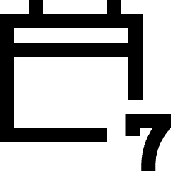 Weekly Calendar Icon from Sharp Line Set