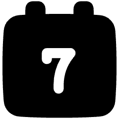 Weekly Calendar Icon from Plump Solid Set