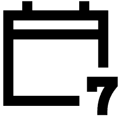 Weekly Calendar Icon from Sharp Line Set